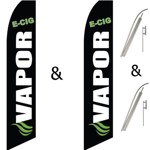 Vapor E Cig Swooper Flags & Pole Kits - Promote with Style!