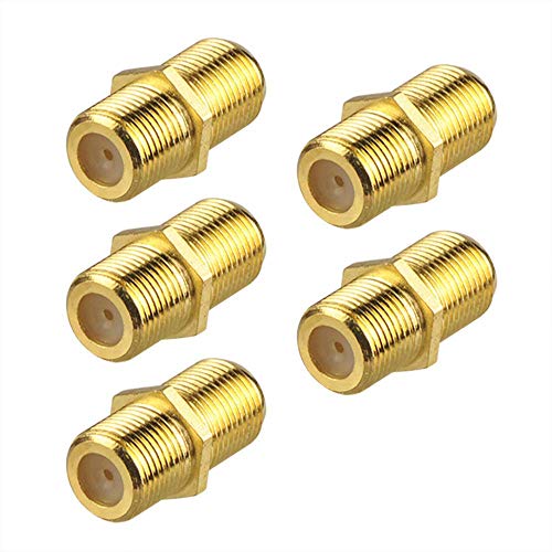 VCE RG6 F-Type Gold Plated Coaxial Cable Connector (5-Pack)