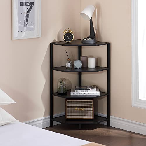 VECELO Corner Shelf - Versatile Wood Storage Stand for Small Space