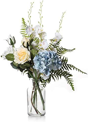 VECELO Silk Flowers in Vase