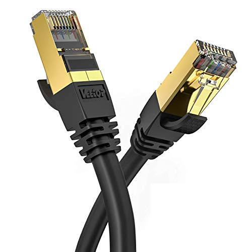 Veetop CAT8 Ethernet Cable - High Speed Gigabit SSTP LAN Network Internet Cable