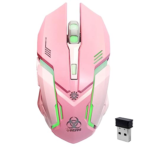 VEGCOO Pink Wireless Gaming Mouse