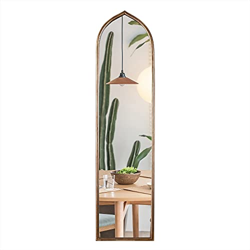 VELLQUE Gold Arched Hanging Mirror