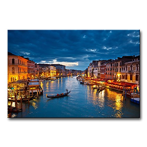 Venice Grand Canal At Night Wall Art Painting