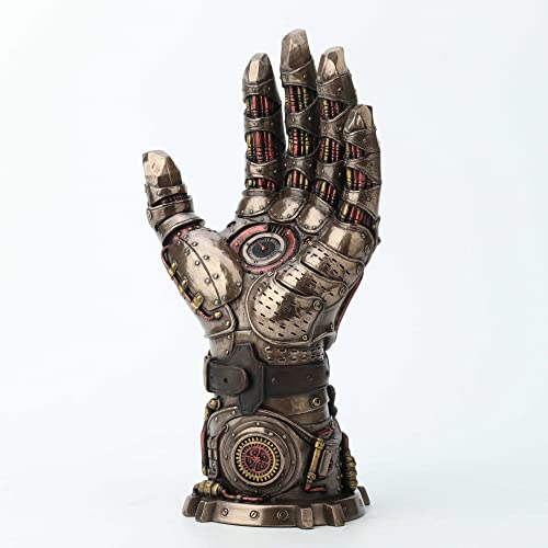 Veronese Design 10 Inch Steampunk Gauntlet of Goodwill Resin Sculpture Cold Cast Bronze Finish