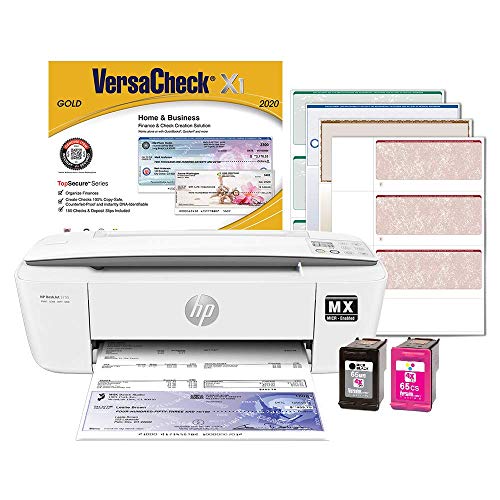 VersaCheck HP DeskJet 3755 MX MICR Check Printer Gold Check Printing Software Bundle, (3755MX)