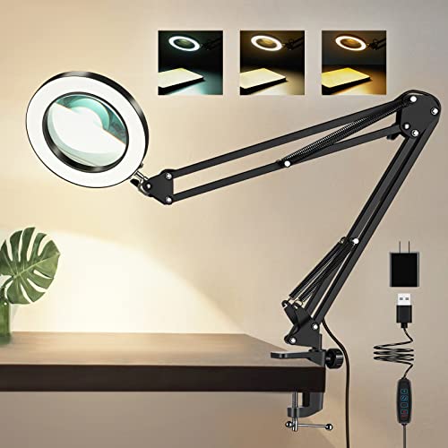 Versatile 5X Magnifying Glass with Light for Precise Work