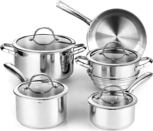 Versatile and Affordable Stainless Steel Cookware Set