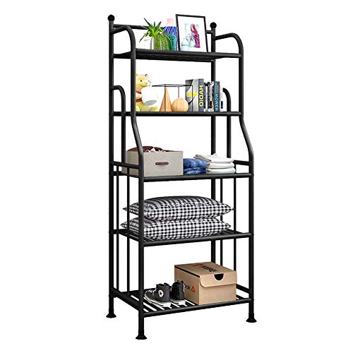 Versatile and Sturdy Forthcan Bakers Rack (5 Tier, Black)