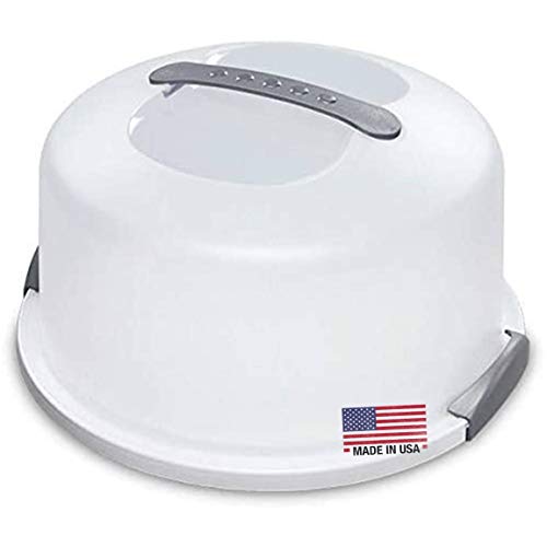 Versatile Cake Storage Container With Secure Lid Attachment - Made in USA