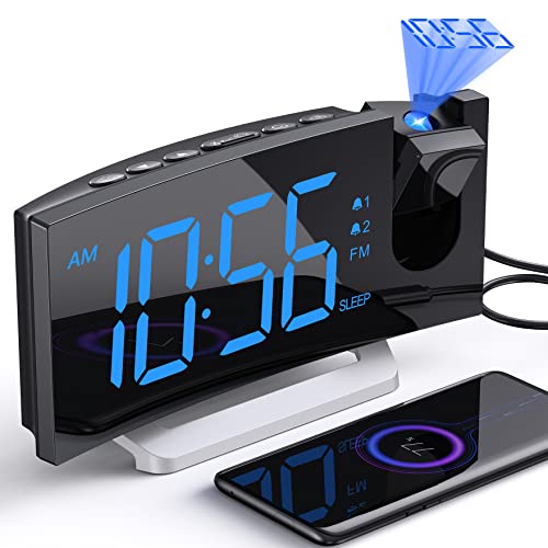 Versatile Projection Alarm Clock with FM Radio