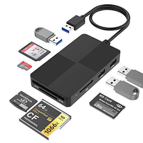 Versatile USB 3.0 Multi Card Reader and Hub Adapter