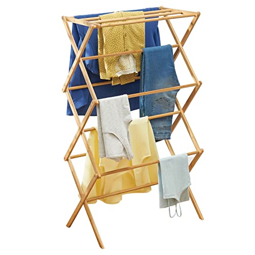 Vertical Bamboo Laundry Drying Rack