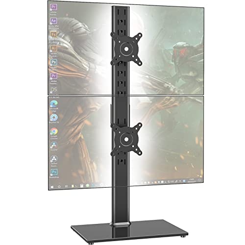 Vertical Stack Free-Standing Dual Monitor Stand