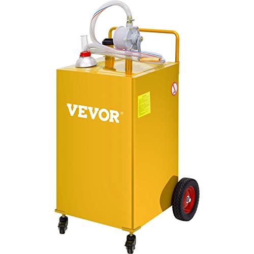 VEVOR Fuel Caddy, 35 Gallon, Gas Storage Tank with Transfer Pump