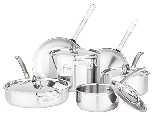 Viking Culinary Stainless Steel Cookware Set, 10 Piece