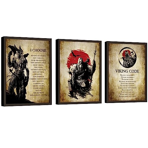 Viking Wall Art Decor - Norse Viking Gifts for Men