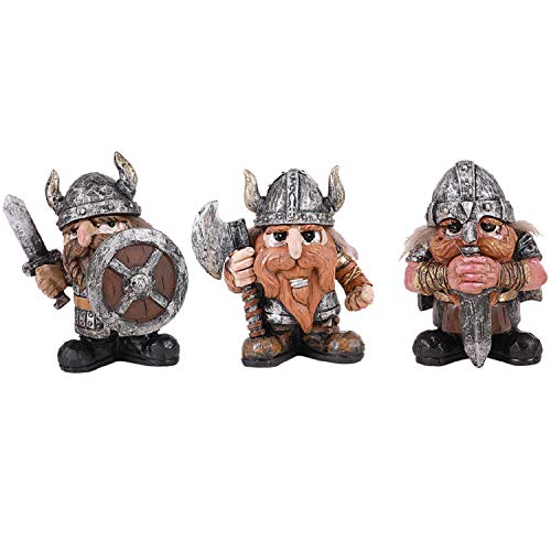 Viking Warrior Miniature Resin Figurine Set