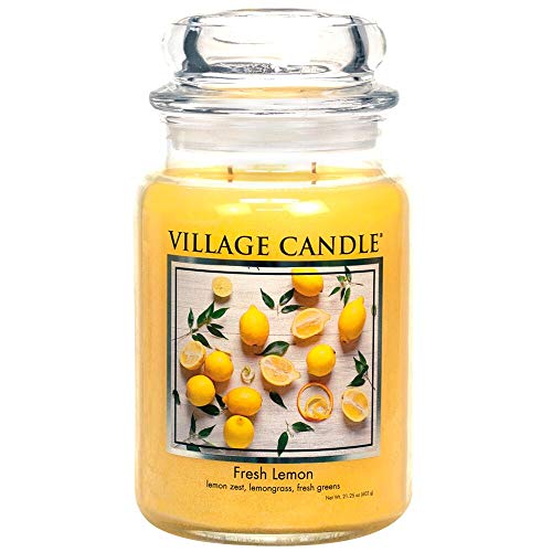 Village Candle Fresh Lemon Apothecary Jar