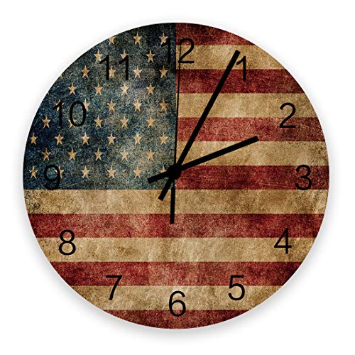 Vintage American Flag Wall Clock