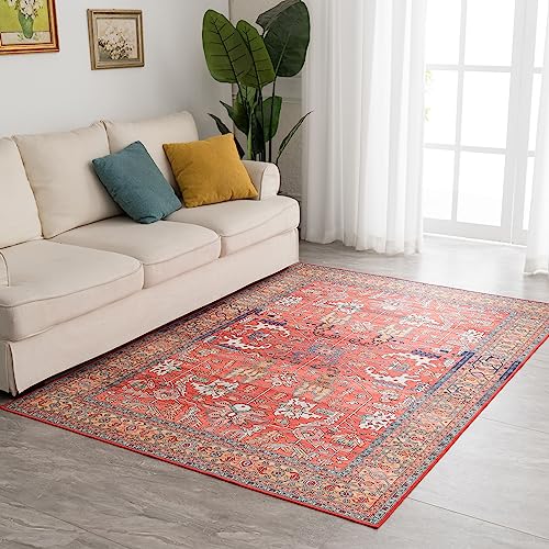 Vintage Area Rugs with Non-Slip Backing