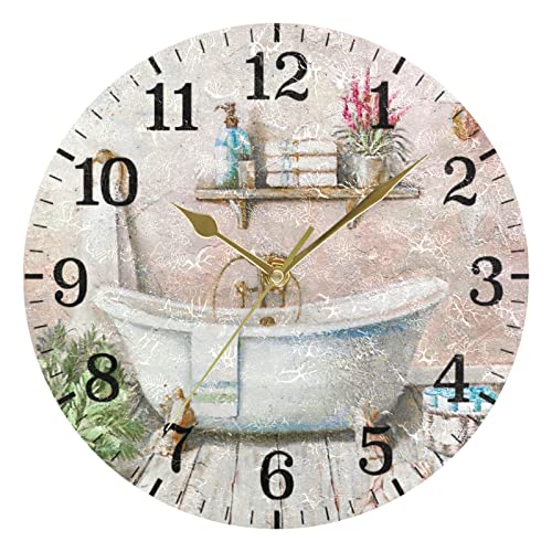 Vintage Bathroom Wall Clock