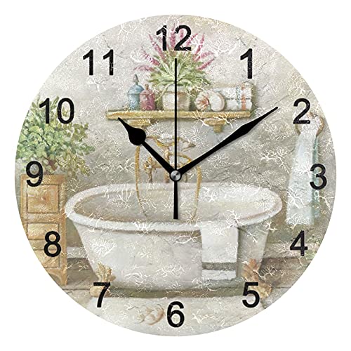 Vintage Bathtub Wall Clock