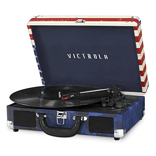 Vintage Bluetooth Portable Suitcase Record Player