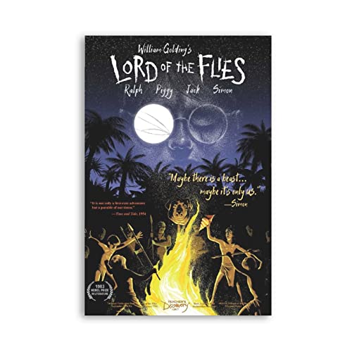 Vintage Book Cover Poster Lord of The Flies Canvas Poster