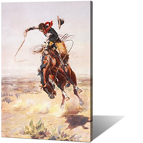 Vintage Cowboy Decor Posters Horse - Wild West Artwork