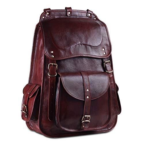 Vintage Full Grain Leather Laptop Backpack