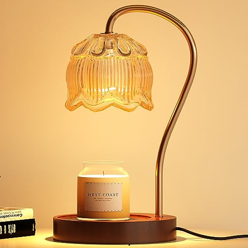 Vintage Glass Candle Warmer Lamp - Safe, Elegant, and Efficient