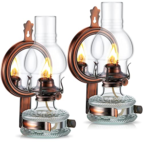 Vintage Glass Kerosene Lamp Lantern
