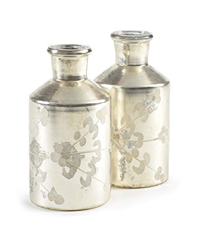 Vintage-Inspired Mercury Glass Vase (Set of 2)