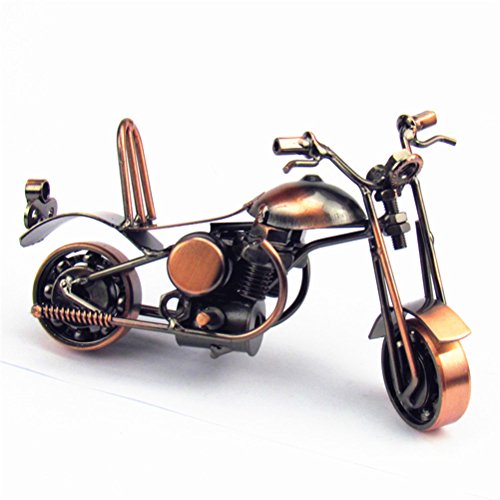 Vintage Iron Motorcycle Model for Motorcycle Lover Home Decor