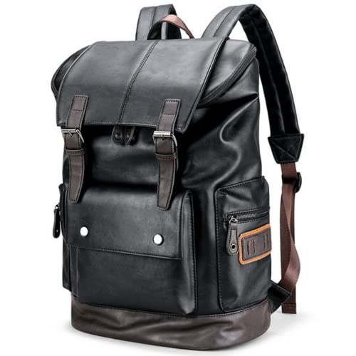 Vintage Leather Laptop Backpack For Men