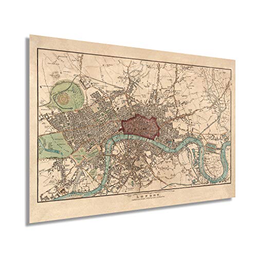 Vintage London Map Poster - Wall Art Decor