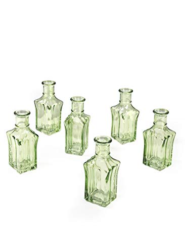 Vintage Mini Green Glass Bud Vase - Elegance for Your Space