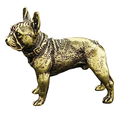 Vintage Pitbull Sculpture Brass Dog Figurine