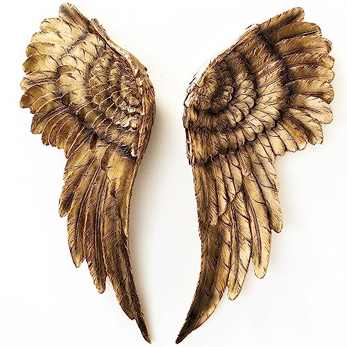 Vintage Style WHW Angel Wings - Antique Golden Gilt Sculptures