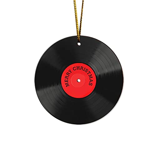 Vintage Vinyl Record Wood Ornament - Christmas Decorations, Gift for Music Lover