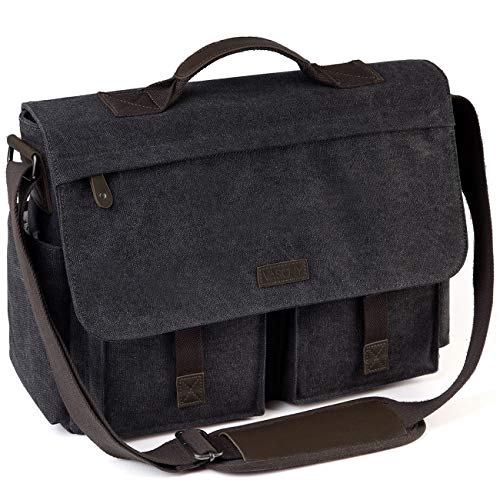 Vintage Water Resistant Canvas Satchel Briefcase Shoulder Bag