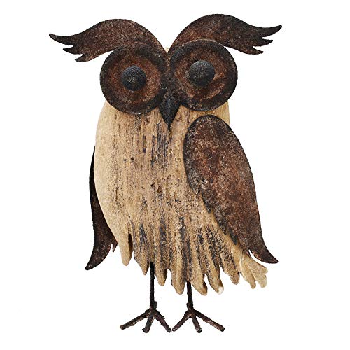 Vintage Wooden Owl Figurine Decor for Home