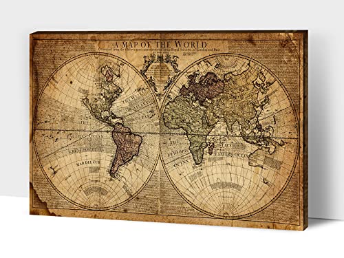 Vintage World Map Wall Art 5154qriwQTL 