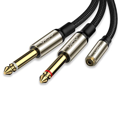 VIOY 3.5mm to Dual 1/4 Inch Audio Splitter Cable