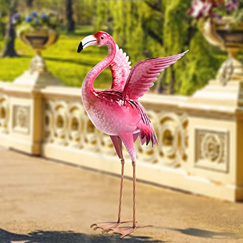 Vivid and Charming Natelf Garden Flamingo Statues