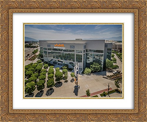 Vivint Smart Home Arena 2X Matted 24x20 Gold Ornate Framed Art Print from The Stadium Series