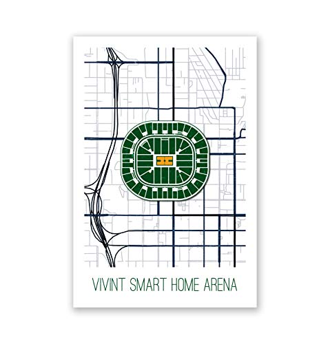 Vivint Smart Home Arena Map Art Poster