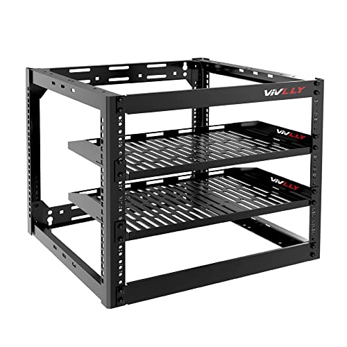 Vivlly Open Frame 10U Rack: Networking, Servers, Audio, and Video Equipment