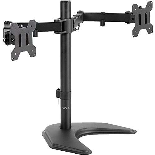 VIVO Dual LED LCD Monitor Free-Standing Desk Stand